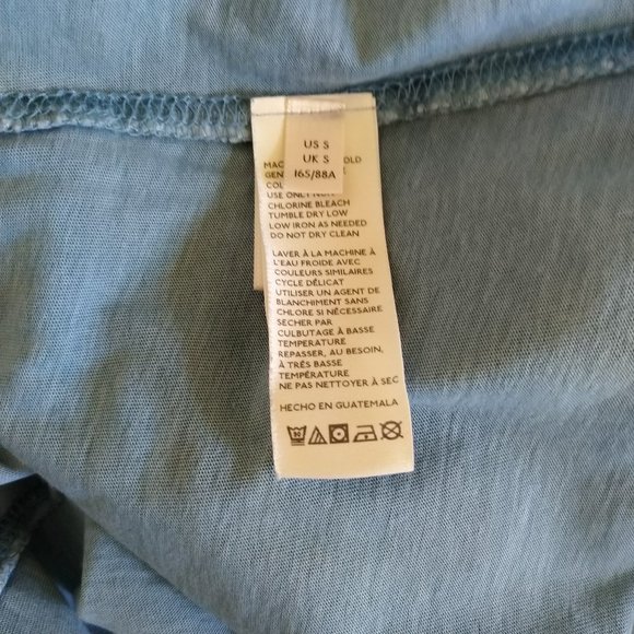 Free People We the People 100% cotton oversized long Tee Size S EUC - Picture 5 of 5